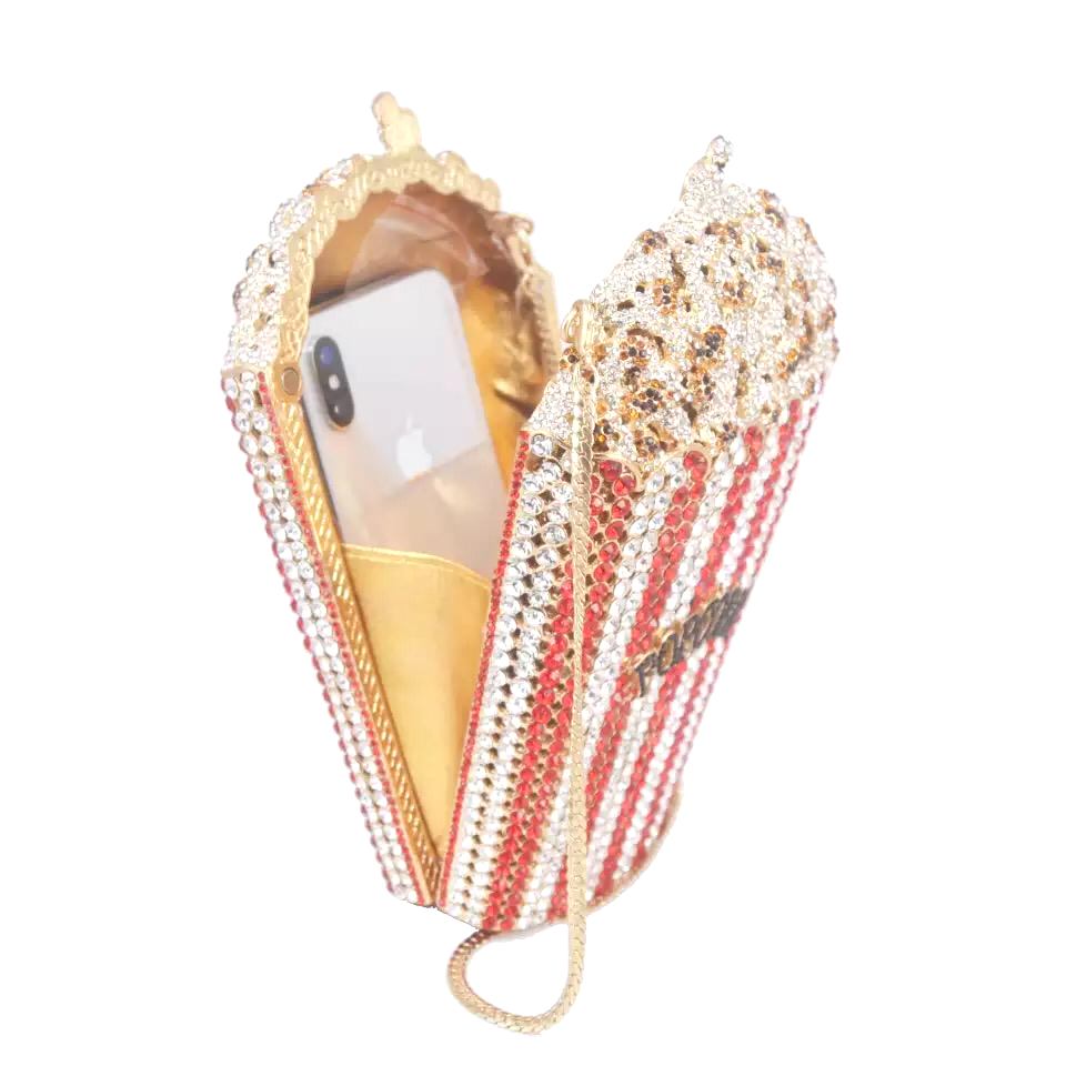 Crystal Rhinestones Popcorn Clutch Crystal Rhinestones Popcorn Clutch