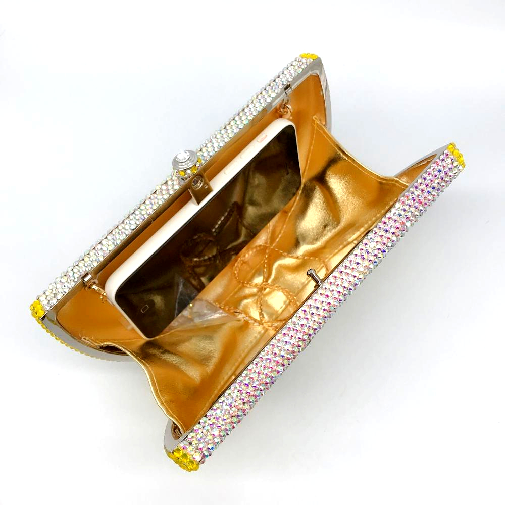 2020 New Lemon Shape Evening Clutches Rhinestone Diamond Party Purse Luxury Half-Circle Crystal Clutch Bags Party Clutches 2020 New Lemon Shape Evening Clutches Rhinestone Diamond Party Purse Luxury Half-Circle Crystal Clutch Bags Party Clutches