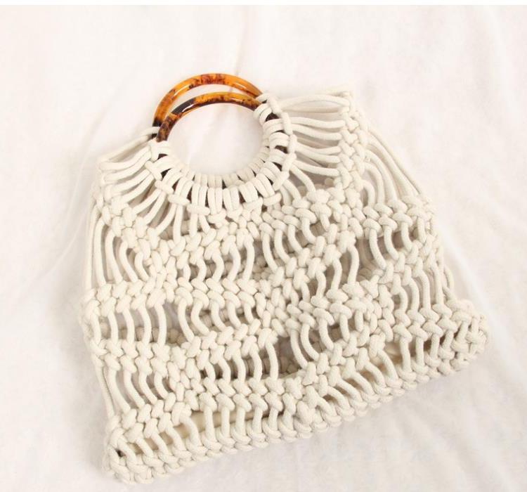 Cotton Macrame Woven Handbag Tote